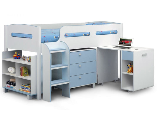 Julian Bowen Kimbo Single Storage Cabin Bed Frame With Desk