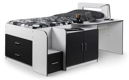 Julian Bowen Cookie Cabin Bed Black Storage Detail-Better Bed Company