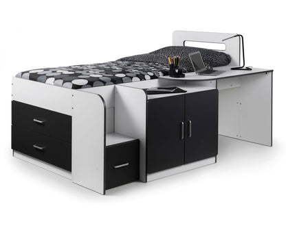 Julian Bowen Cookie Single Storage Cabin Bed With Desk