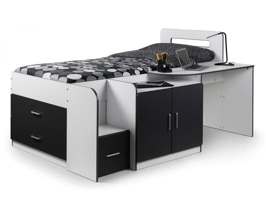 Julian Bowen Cookie Single Storage Cabin Bed With Desk