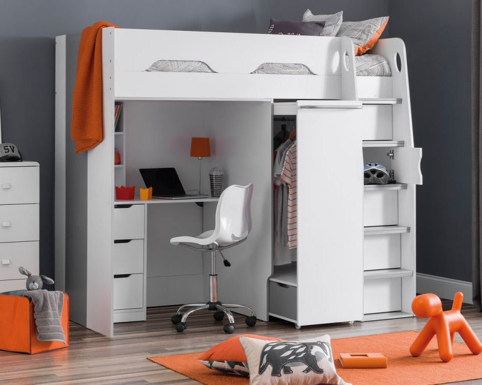 Julian Bowen Pegasus Wooden Storage High Sleeper bed