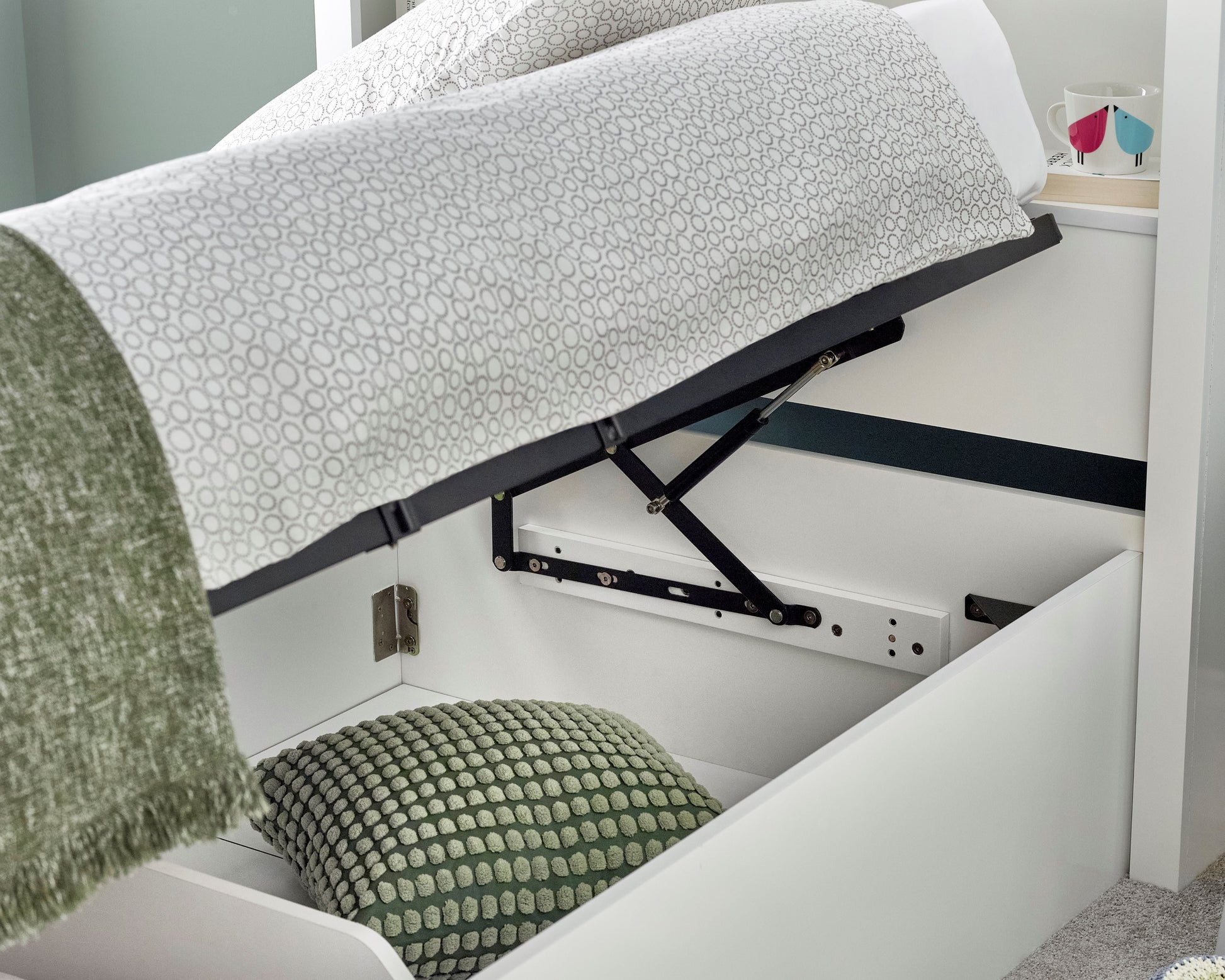 Bedmaster Oscar Ottoman Bed Storage Close Up-Better bed Company