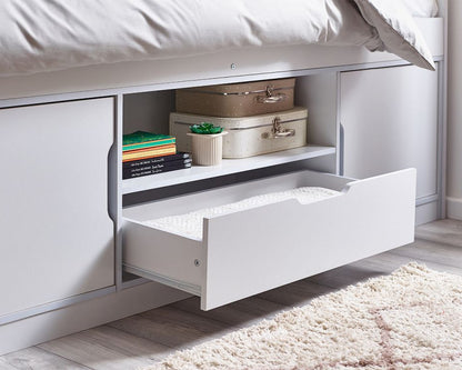 Julian Bowen Atom Low Sleeper Drawer Open-Better Bed Company
