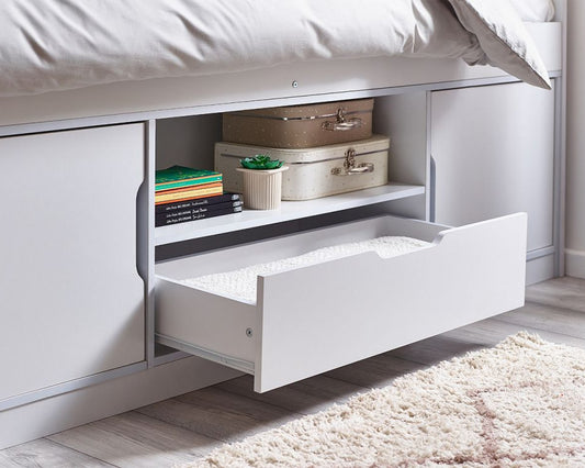 Julian Bowen Atom Low Sleeper Drawer Open-Better Bed Company
