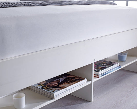 Bedmaster Fabio Wooden Storage Bookcase Bed Frame Footboard Storage-Kidzzz Beds