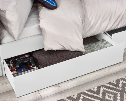 Julian Bowen Camelot Staircase Bunk - White Drawer Close Up-Better Bed Company