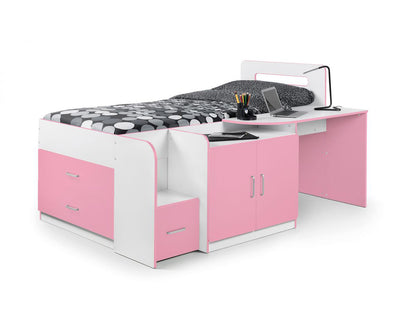 Julian Bowen Cookie Single Storage Cabin Bed With Desk
