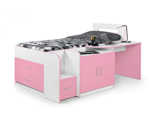 Julian Bowen Cookie Single Storage Cabin Bed With Desk