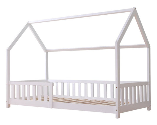 Kids Bunk Beds Freya White Wooden Play House Bed With Slats On Show-Better Bed Company