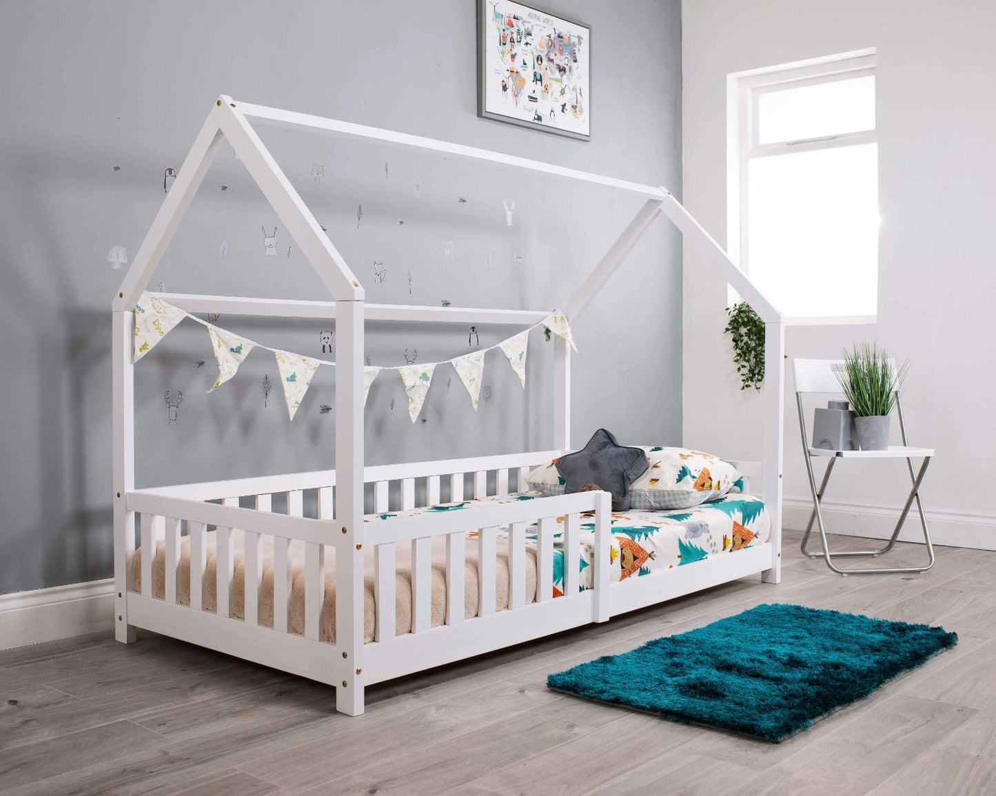 Kids Bunk Beds Freya White Wooden Play House Bed-Better Bed Company
