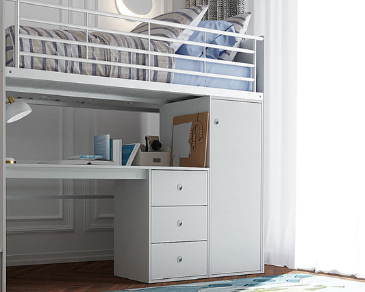 Flintshire Furniture Dakota High Sleeper Grey Desk-Better Bed Company