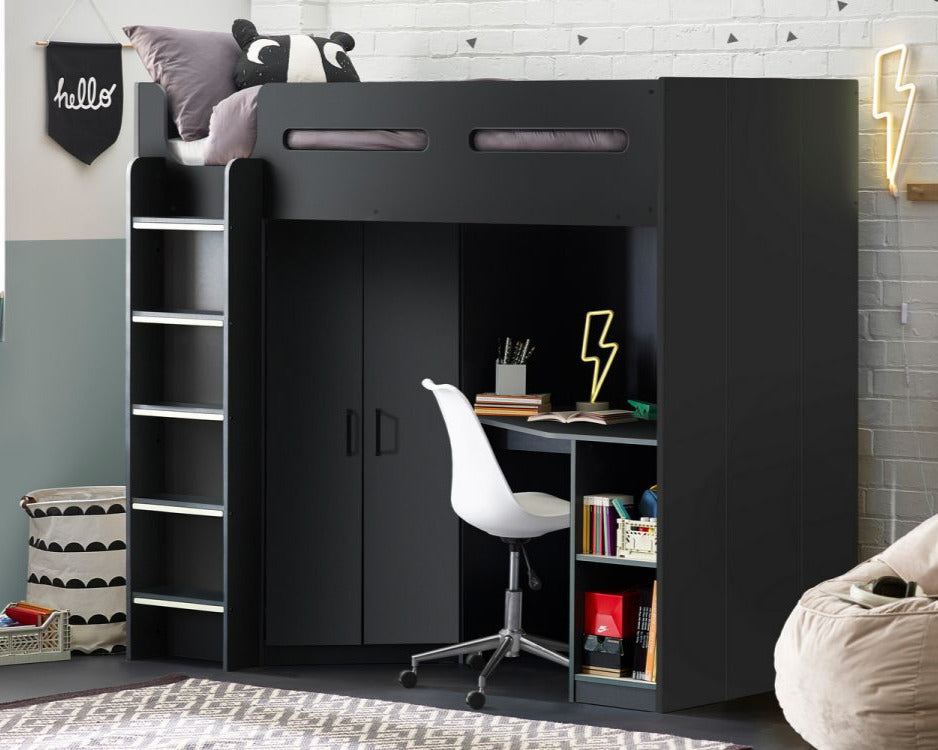 Julian Bowen Hercules Wooden Single Storage Highsleeper Bed