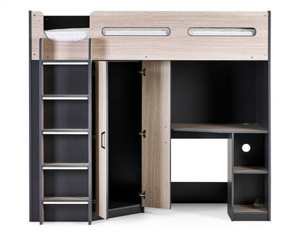 Julian Bowen Hercules Wooden Single Storage Highsleeper Bed