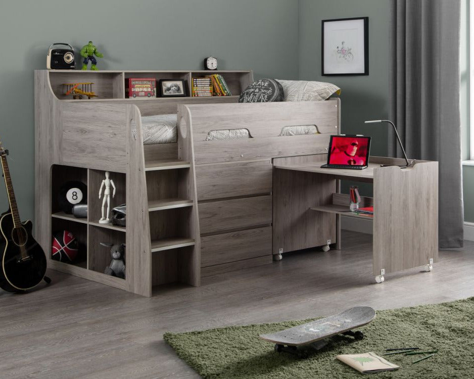 Julian Bowen Jupiter Mid Sleeper Bed Oak-Kidzzz Beds