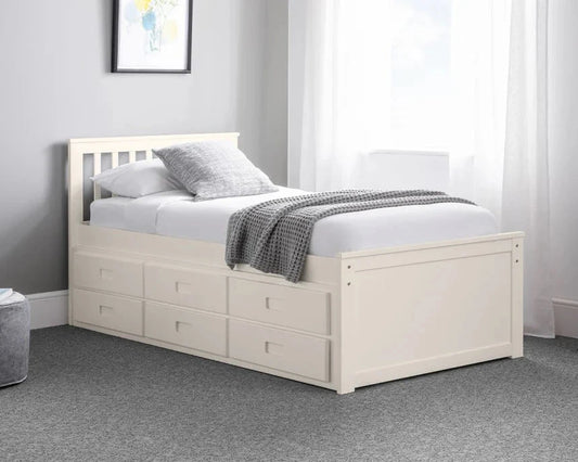 Troy Single Wooden Storage Guest Bed