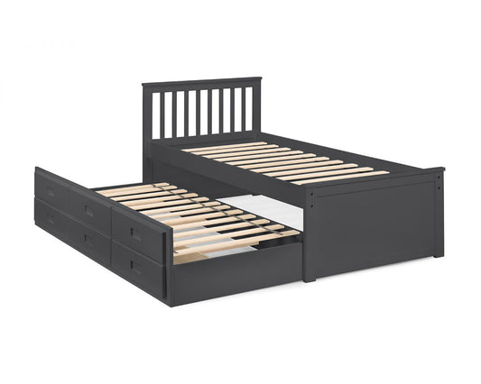 Julian Bowen Maisie Single Wooden Captains Bed With Drawers