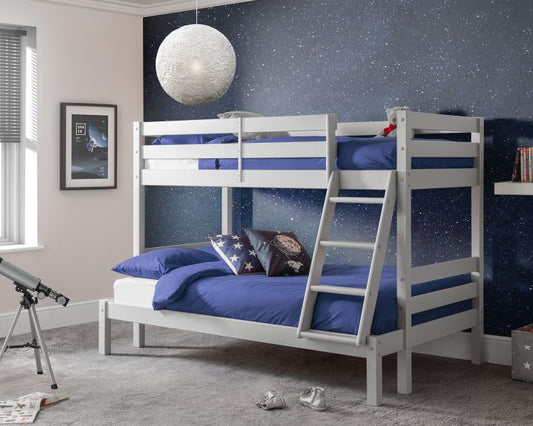 Julian Bowen Merlin Triple Sleeper Bunk Bed Grey-Better Bed Company