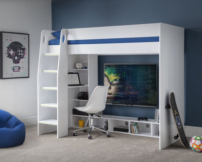 Julian Bowen Nebula Gaming Bed with Desk White