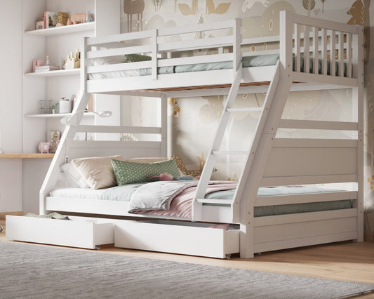 Simba Wooden Triple Bunk Bed-Kidzzz Beds
