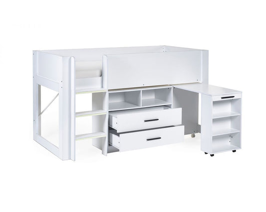 Julian Bowen Otis Wooden Storage Midsleeper Bed With Desk