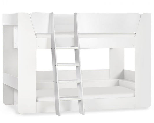 Julian Bowen Parsec Bunk Bed - White White Background From Side Front-Better Bed Company