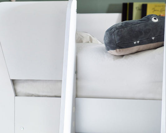 Julian Bowen Parsec Bunk Bed - White Entry Close Up-Better Bed Company