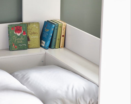Julian Bowen Parsec Bunk Bed - White Shelf-Better Bed Company