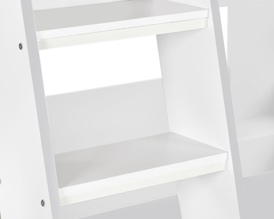 Julian Bowen Parsec Bunk Bed - White White Background Ladder Middle-Better Bed Company