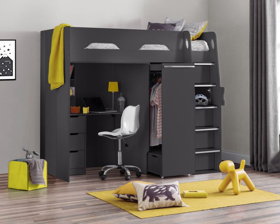 Julian Bowen Pegasus Wooden Storage High Sleeper bed