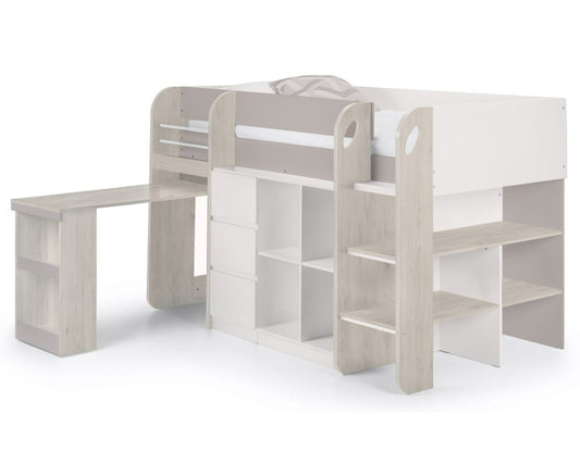 Julian Bowen Saturn Single Wooden Storage Midsleeper Bed