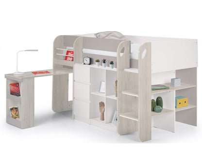 Julian Bowen Saturn Single Wooden Storage Midsleeper Bed