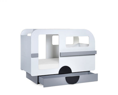 Julian Bowen Tourer Caravan Bed White Background Drawer Open-Better Bed Company