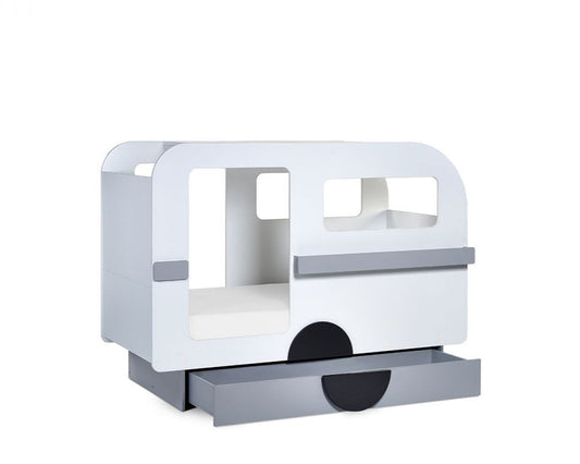Julian Bowen Tourer Caravan Bed White Background Drawer Open-Better Bed Company