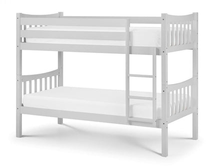 Julian Bowen Zodiac Single Wooden Bunk Bed Grey White Background-Kidzzz Beds